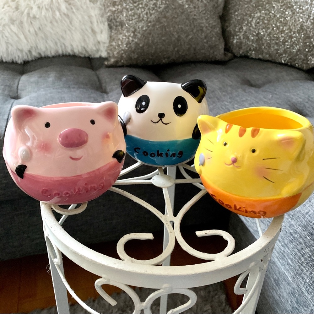 Set of 3 Cute Animal Succulent pots planters NEW